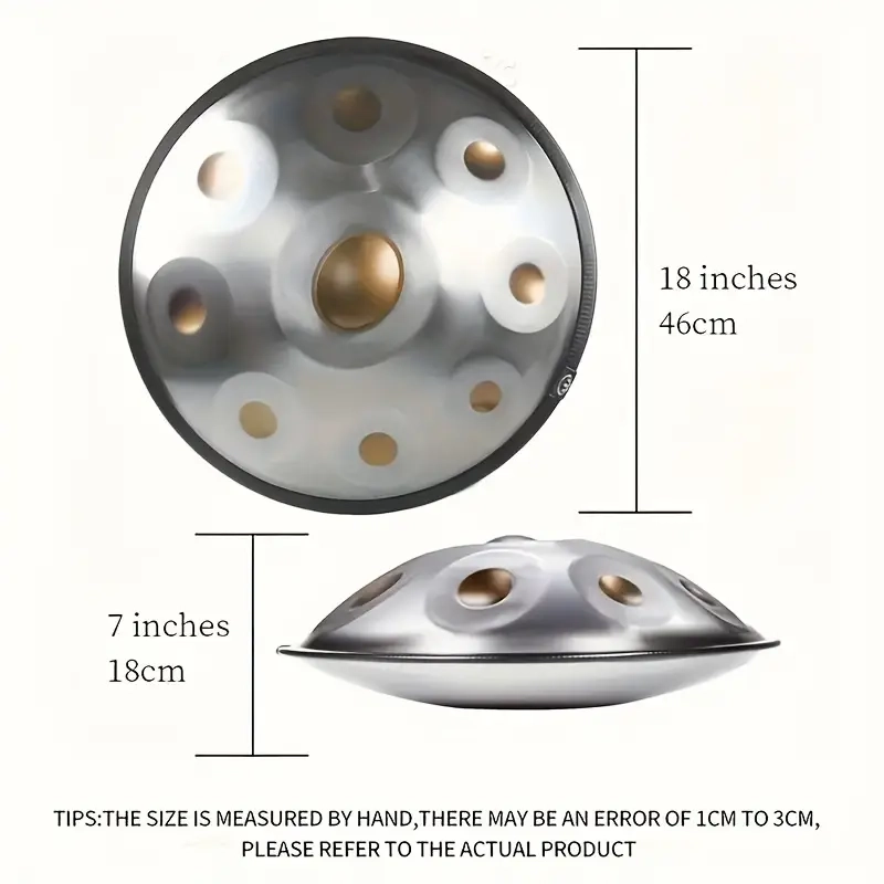 Hand Pan OYSTER 9 note SOL cm.46 Caisa Metal Drum Sonido Drum Hand Pan Rammerdrum, Tuga