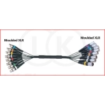 MPGEAR Frusta M010B/3M 8 Canali XLR F / XLR M Cavo