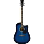 Ibanez PF15ECE TBS Chitarra acustica elettrificata finitura Transparent Blue Sunburst
