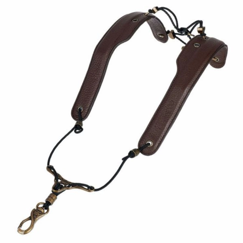 Balam Tracolla in Pelle per Sax Marrone