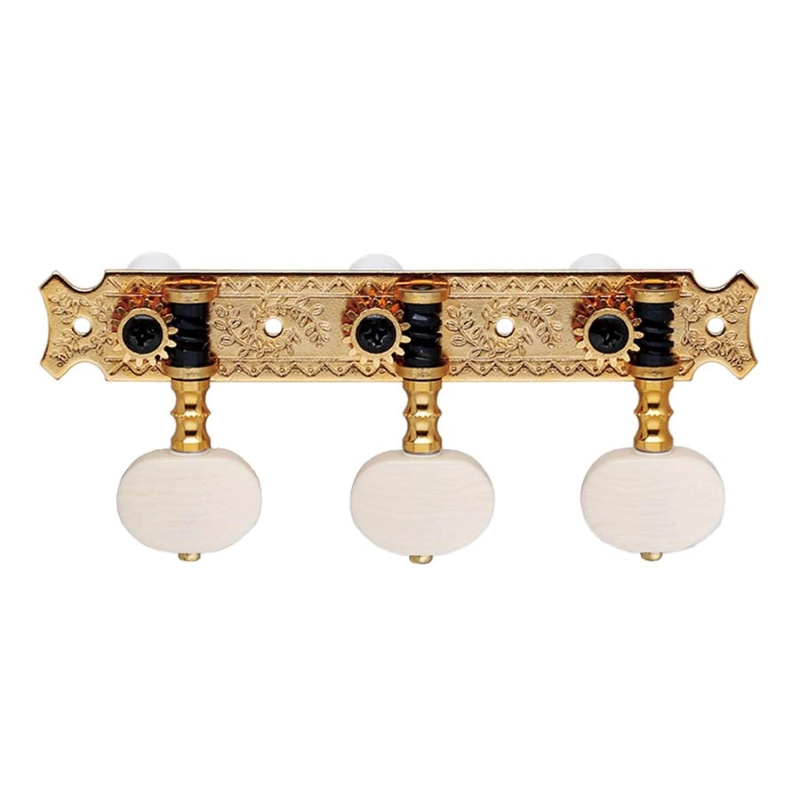 Gotoh 35G-620-2M Meccaniche per chitarra classica, asta in nylon, 3x L + 3x R, 70mm, bottone avorio