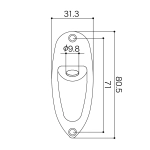Gotoh JCS-1-GG Jack Cover Sagomata Gold Jack cover sagomata in metallo