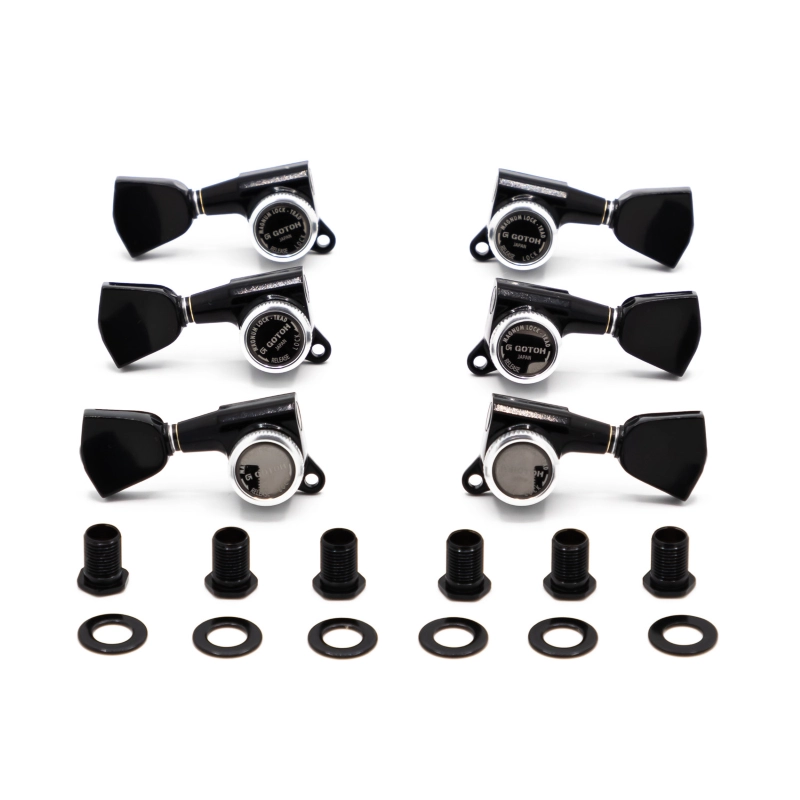 Gotoh SG381MGT-04-LRB Meccaniche Locking 3L+3R Black Meccaniche Locking 3L+3R Black