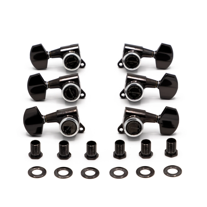 Gotoh SG381MGT-01-LRCK Meccaniche Locking 3L+3R Black Chrome Meccaniche Locking 3L+3R Black Chrome