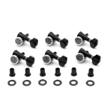 Gotoh SGS510ZMGT-A7-LB Meccaniche Locking 6L Black Set di meccaniche autobloccanti 6 in linea staggered per chitarra elettrica