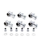 Gotoh SGS510ZMGT-A7-LC Meccaniche Locking 6L Chrome Set di meccaniche autobloccanti 6 in linea staggered per chitarra elettrica