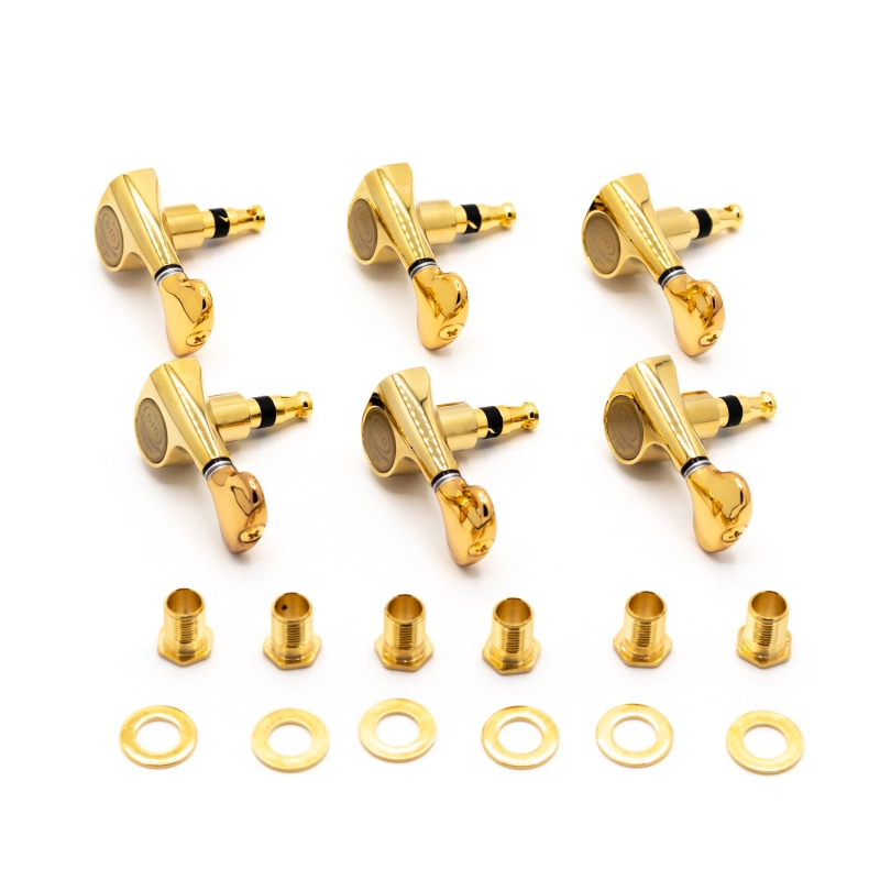 Gotoh SGS510Z-S5-LGG Meccaniche Standard 6L Gold Set di meccaniche 6 in linea per chitarra elettrica