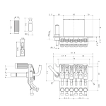 Gotoh GE1996T-L-40-C Ponte Locking Tremolo 6 Corde Lefty Chrome Ponte Locking Tremolo 6 Corde Lefty Chrome