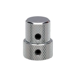 Gotoh VK15T-VK18T-C Potentiometer Concentric Knob 18mm Chrome Manopola concentrica per potenziometro concentrico in metallo zigrinato con viti di fissaggio