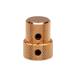 Gotoh VK15T-VK18T-GG Potentiometer Concentric Knob 18mm Gold Manopola concentrica per potenziometro concentrico in metallo zigrinato con viti di fissaggio