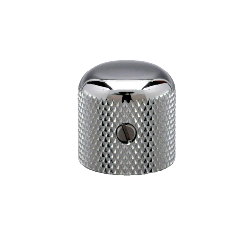 Gotoh VK1-18-C Potentiometer Knob 18mm Chrome Manopola per potenziometro (Shaft 6mm) in metallo zigrinato con vite di fissaggio