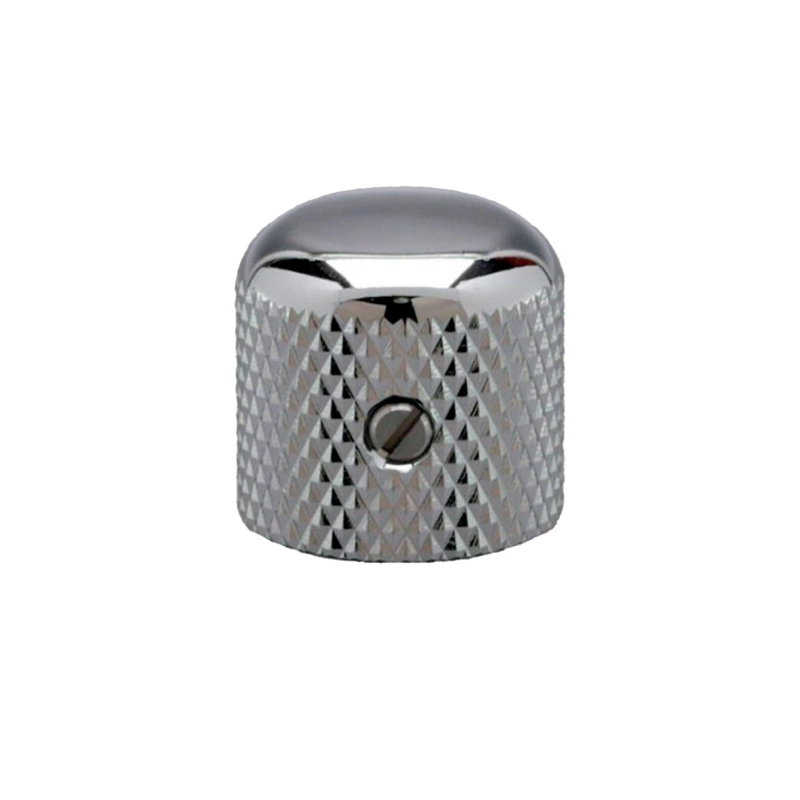 Gotoh VK1-19-C Potentiometer Knob 19mm Chrome Manopola per potenziometro (Shaft 6mm) in metallo zigrinato con vite di fissaggio
