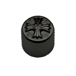 Gotoh VK-ART-03-B Potentiometer Knob 19mm Cross Black Manopola per potenziometro (Shaft 6mm) in metallo zigrinato con vite di fissaggio