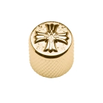 Gotoh VK-ART-03-GG Potentiometer Knob 19mm Cross Gold Manopola per potenziometro (Shaft 6mm) in metallo zigrinato con vite di fissaggio