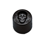 Gotoh VK-ART-02-B Potentiometer Knob 19mm Skull Black Manopola per potenziometro (Shaft 6mm) in metallo zigrinato con vite di fissaggio