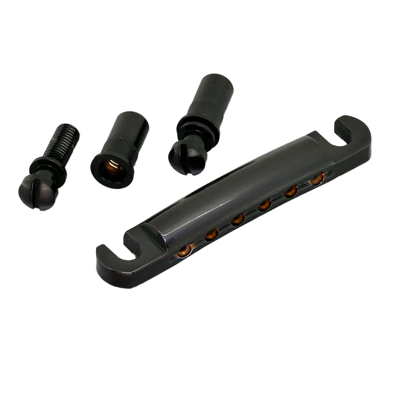 Gotoh GE101A-T-B Stop Tailpiece 6 Corde Black Stop Tailpiece 6 Corde Black