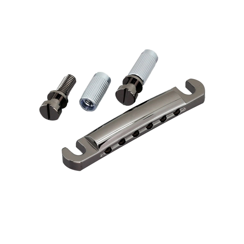 Gotoh GE101A-CK Stop Tailpiece 6 Corde Black Chrome Stop Tailpiece 6 Corde Black Chrome