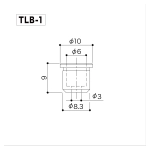 Gotoh TLB-1-GG String Busher Chitarra Gold Set 6pcs Boccole per corde passanti chitarra