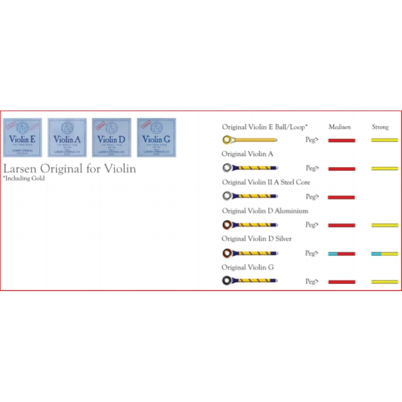 Larsen Violino Original Set Medium Synthetic/ fibre core