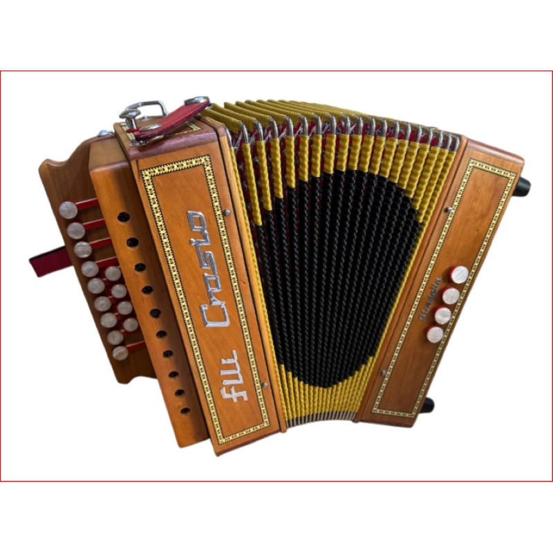 CROSIO FISARMONICA DIATONICA LEGNO 4 BASSI 13 TASTI - organetto