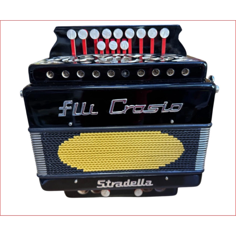 CROSIO FISARMONICA DIATONICA LEGNO 2 BASSI 12 TASTI - organetto