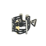 SCV Legatura Fusion per Sax Alto e Clarinetto Sib Brass Nera