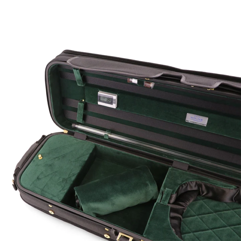 Jakob Winter 3024-CS-011 Astuccio per Violino 4/4 Nero Interno Verde