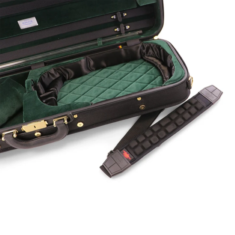 Jakob Winter 3024-CS-011 Astuccio per Violino 4/4 Nero Interno Verde