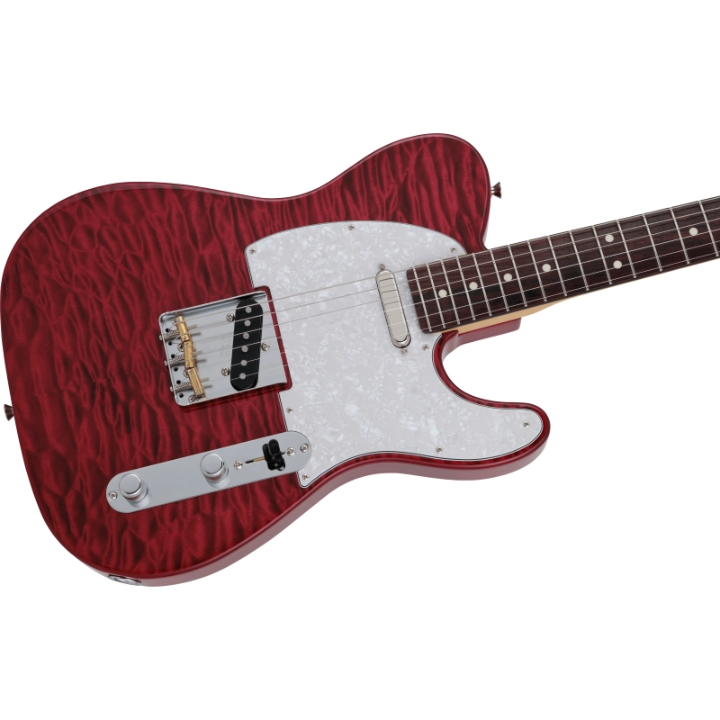 Fender 2024 Collection Made in Japan Hybrid II Telecaster®, Rosewood Fingerboard, Quilt Red Beryl