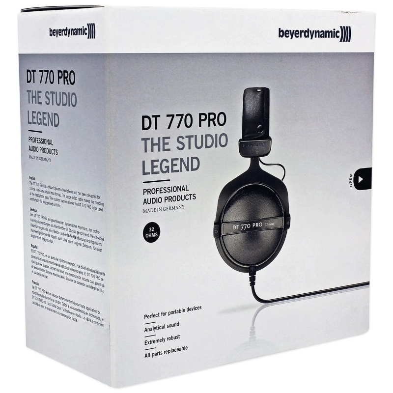 Beyerdynamic DT770 PRO 32 Ohm Cuffia Monitor ideale smartphone