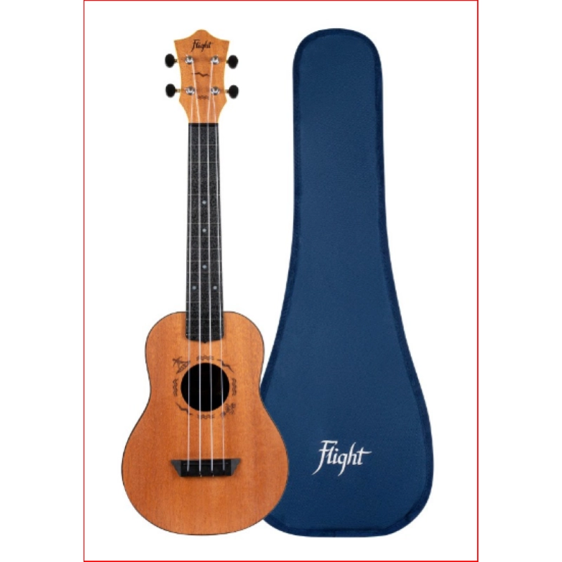FLIGHT TUC53 MAH, Ukulele Travel Concert, Mogano c/borsa