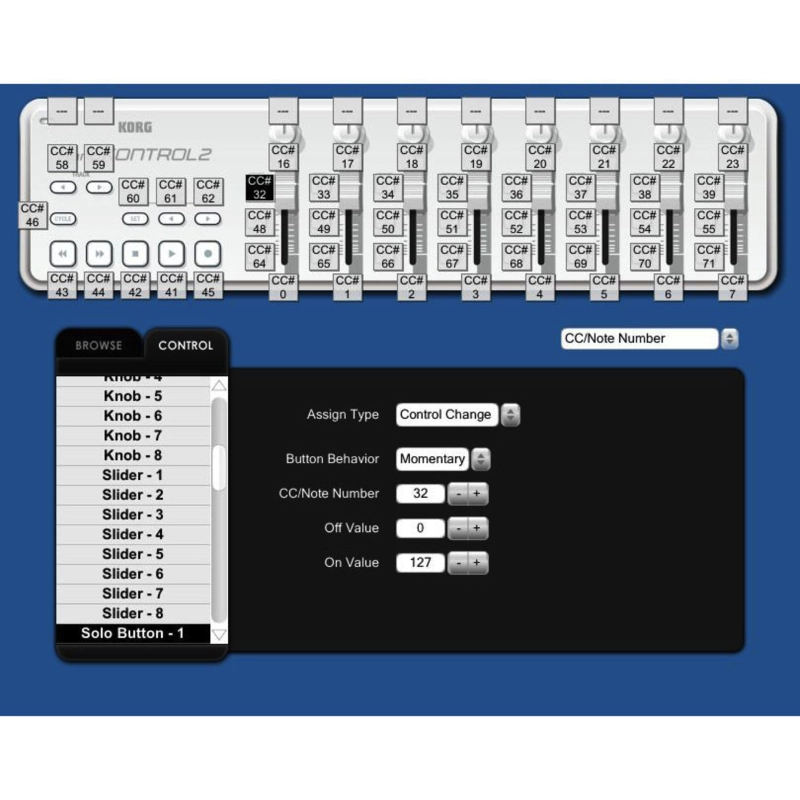 Korg NanoKontrol 2 White Controller MIDI Bianco
