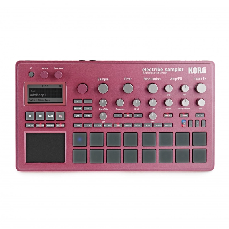 Korg Electribe 2 Sampler Red Sequencer 16 Parti con 16 Pad Sensibili alla Velocità Rosso