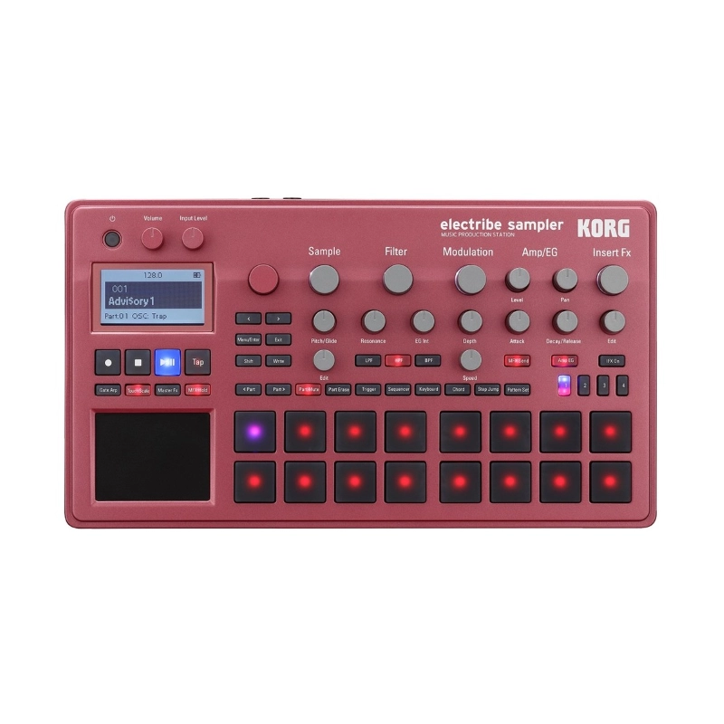 Korg Electribe 2 Sampler Red Sequencer 16 Parti con 16 Pad Sensibili alla Velocità Rosso