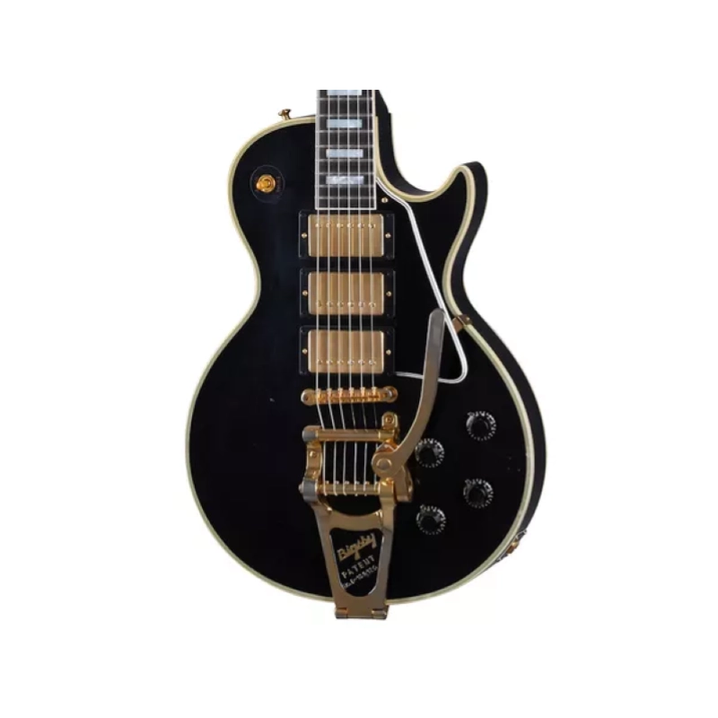 Gibson Custom Murphy Lab 1957 Les Paul Custom Reissue "Black Beauty" 3-Pickup Bigsby Light Aged LPB357LAEBBG1