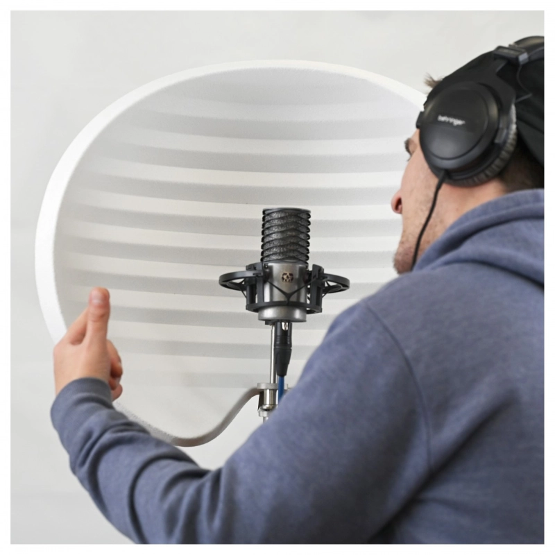 Aston Halo Ghost Filtro Anti Riflesso per Microfono Bianco