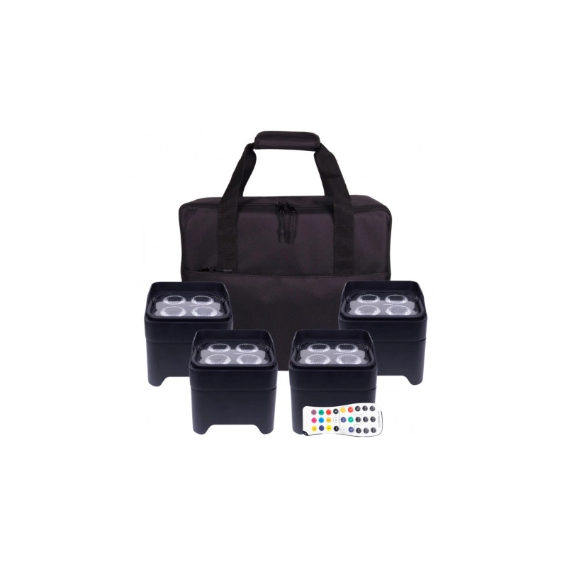 ColorKey Mobile Par Mini HEX 4 Bundle da 4 con custodia rigida