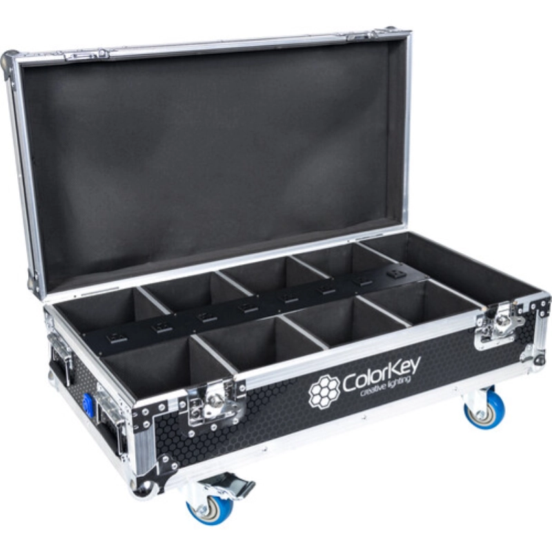 ColorKey Mobile Par Mini Hex 4 - 8 Pack Bundle Con Filght Case