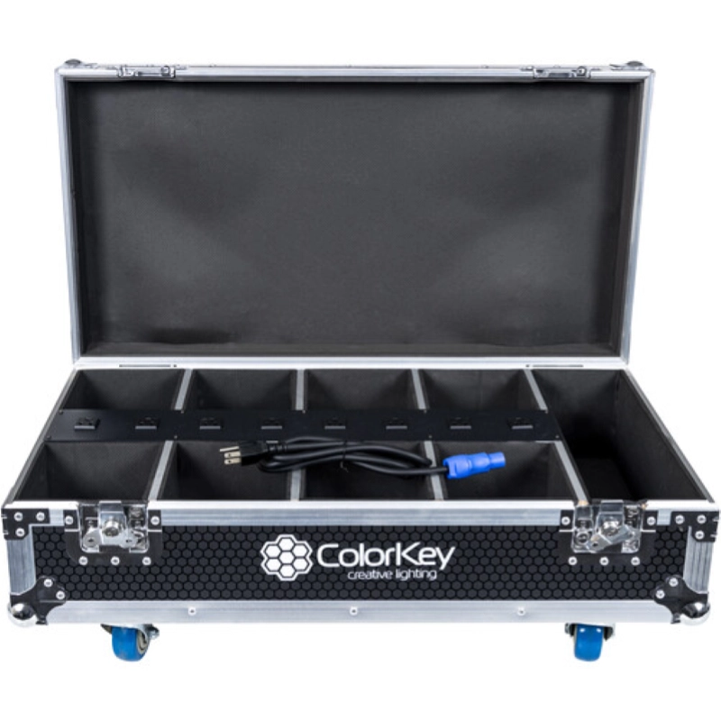 ColorKey Mobile Par Mini Hex 4 - 8 Pack Bundle Con Filght Case