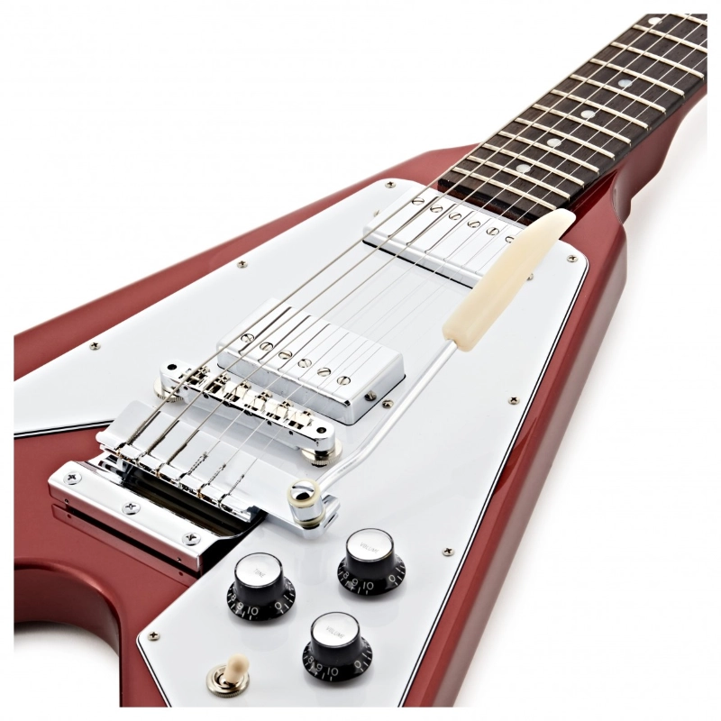 Gibson Custom 1967 Mahogany Flying V Reissue w/ Maestro Vibrola Gloss Sparkling Burgundy FV67SBCM1