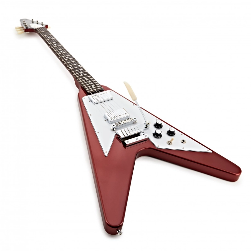 Gibson Custom 1967 Mahogany Flying V Reissue w/ Maestro Vibrola Gloss Sparkling Burgundy FV67SBCM1