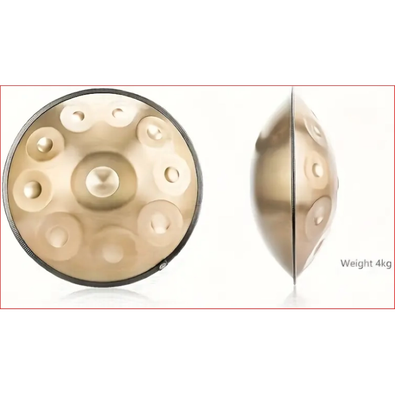 Hand Pan OYSTER 10 note RE minore cm.56 Hz432, Caisa Metal Drum Sonido Drum Hang Rammerdrum, Tuga