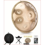 Hand Pan OYSTER 10 note RE minore cm.56 Hz440, Caisa Metal Drum Sonido Drum Hang Rammerdrum, Tuga