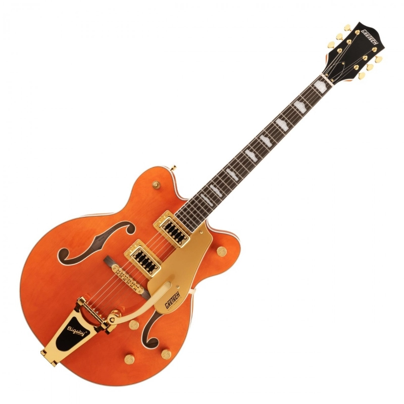 Gretsch G5422TG Electromatic® Classic Hollow Body Double-Cut with Bigsby® and Gold Hardware, Orange Stain