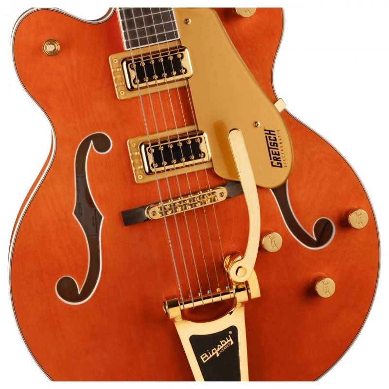 Gretsch G5422TG Electromatic® Classic Hollow Body Double-Cut with Bigsby® and Gold Hardware, Orange Stain