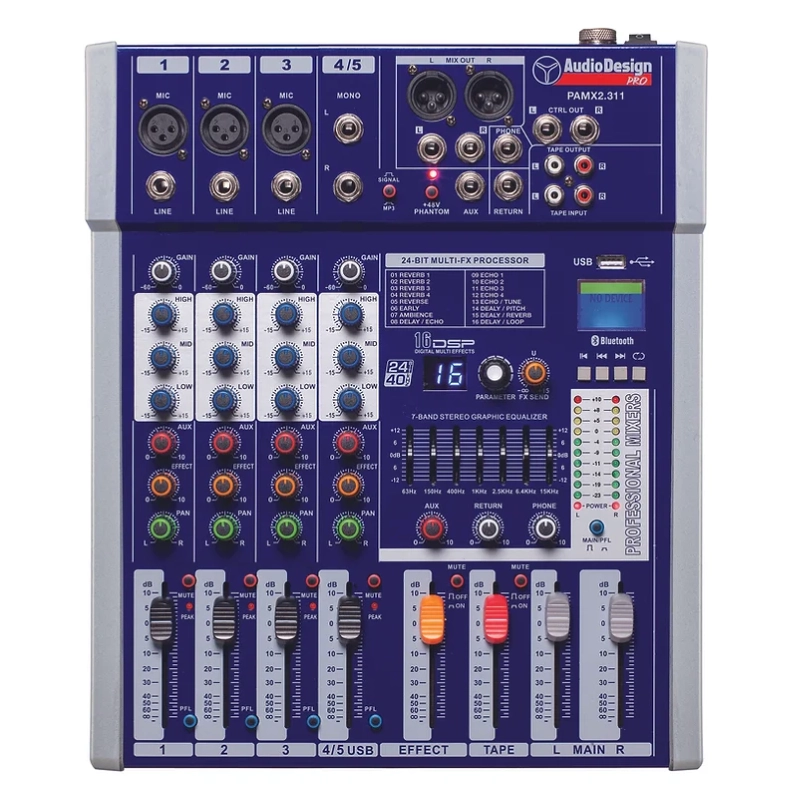 Audio Design Pro PAMX2.311 Mixer Professionale 5 Canali