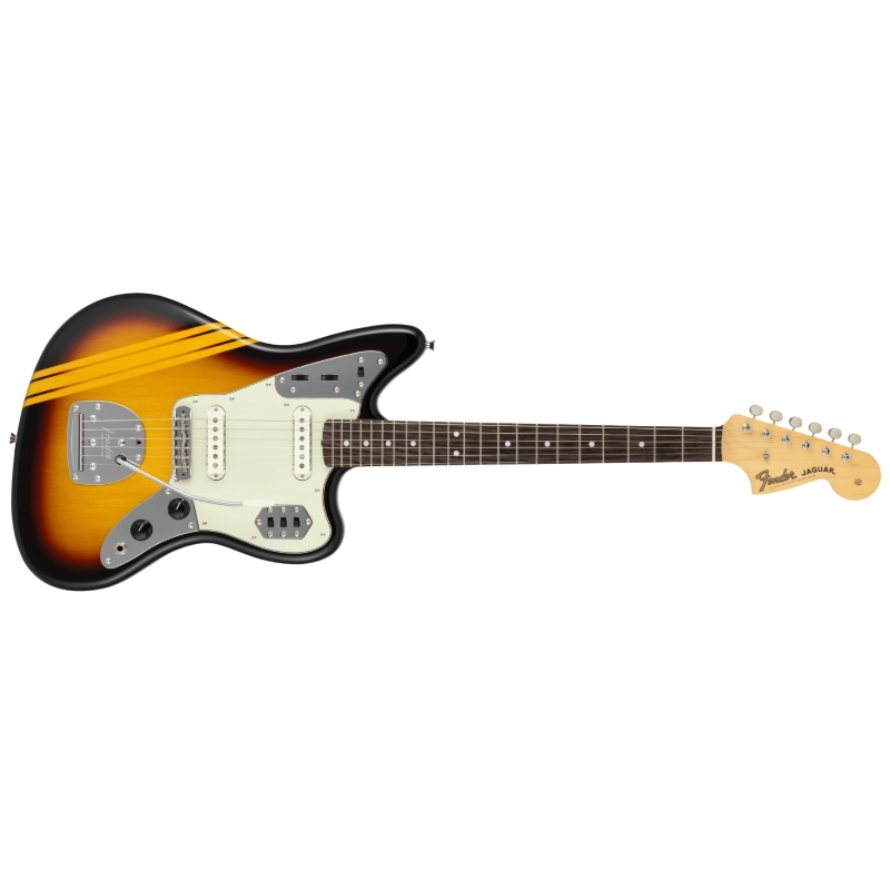 Fender Made in Japan Traditional 2025 Collection, 60s Jaguar®, Rosewood Fingerboard, Competition 3-Color Sunburst / Aged Natural