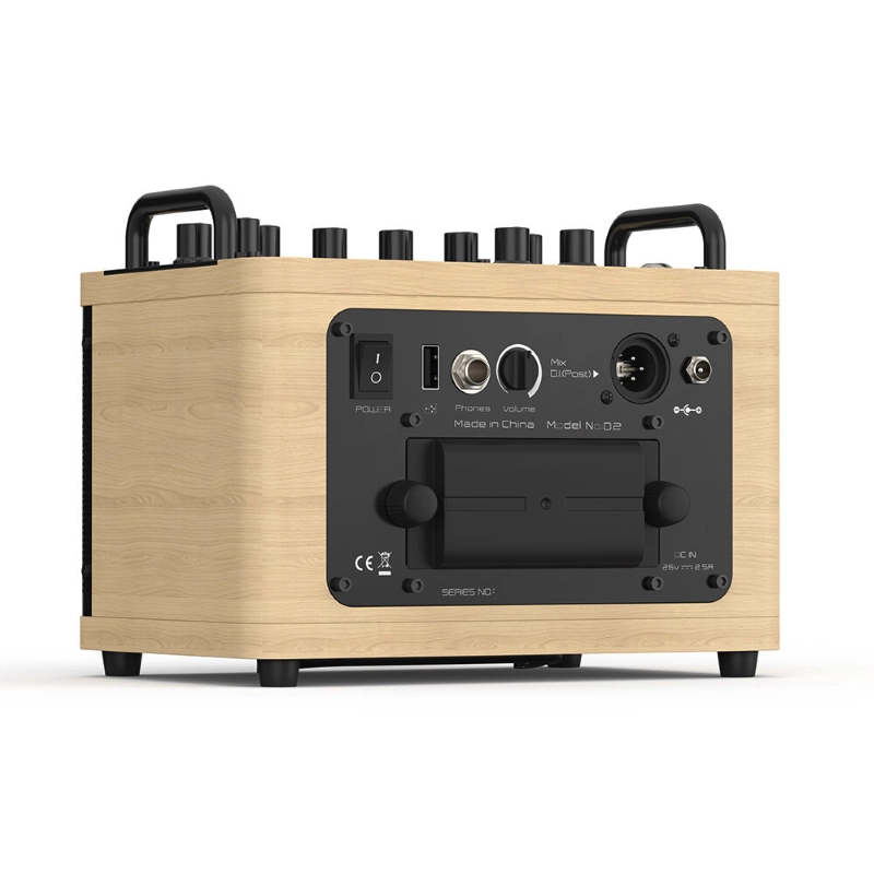 Music Cube Tiny Box D2 Oak Amplificatore 50W Portatile a Batteria per Chitarra e Voce