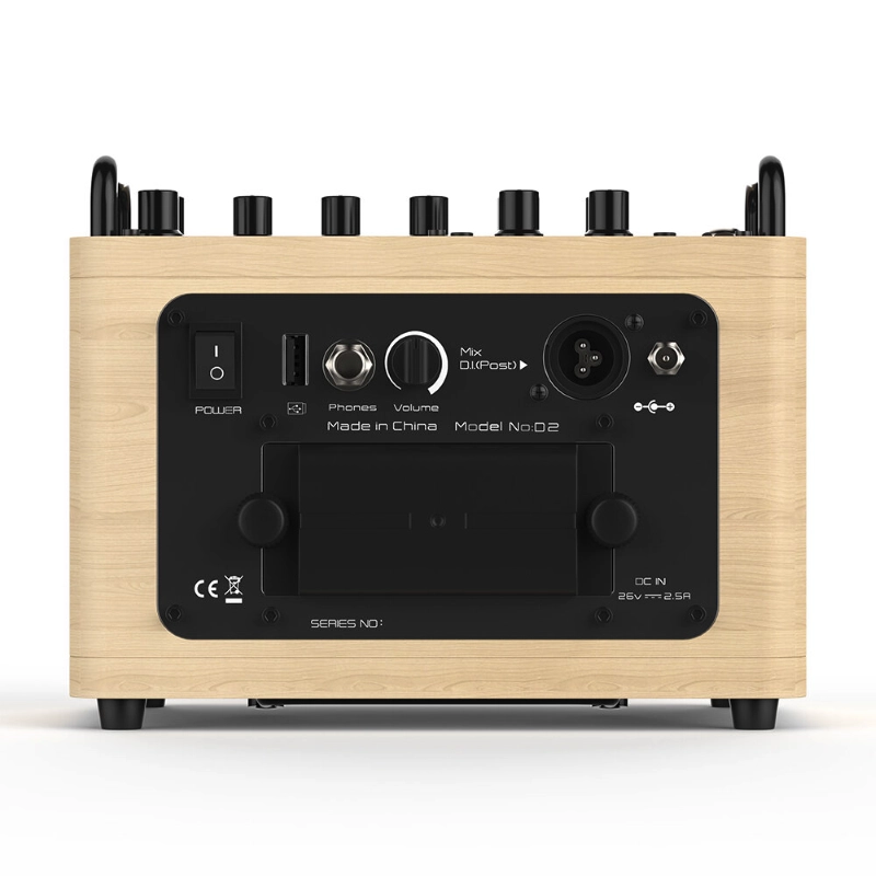 Music Cube Tiny Box D2 Oak Amplificatore 50W Portatile a Batteria per Chitarra e Voce