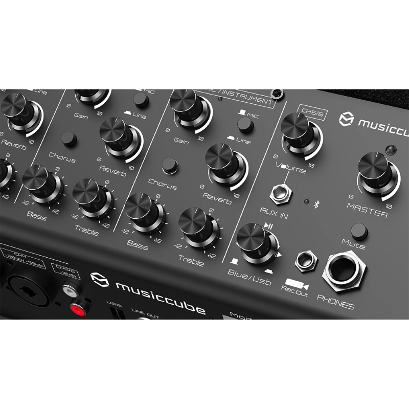 Music Cube T3II Black Amplificatore per Voce Portatile a Batteria 150W